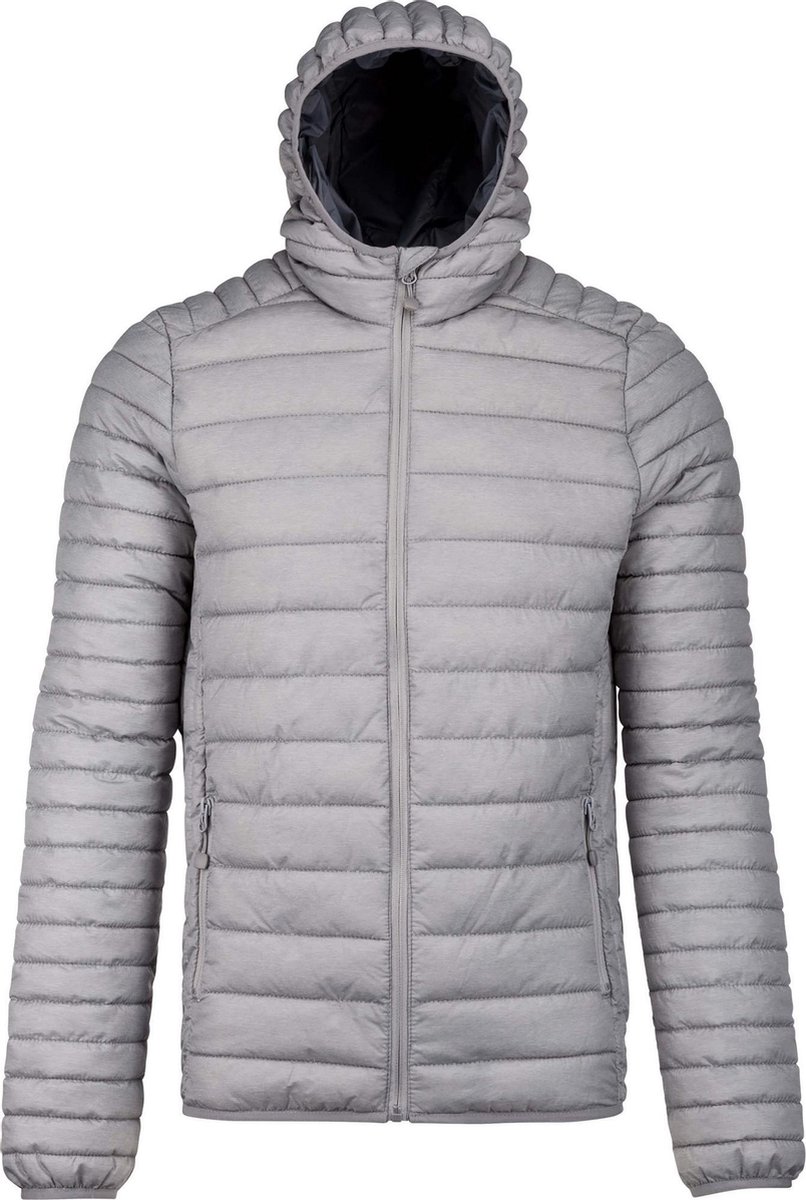 Kariban Heren Lichtgewicht Hooded Down Jacket Mergelzilver