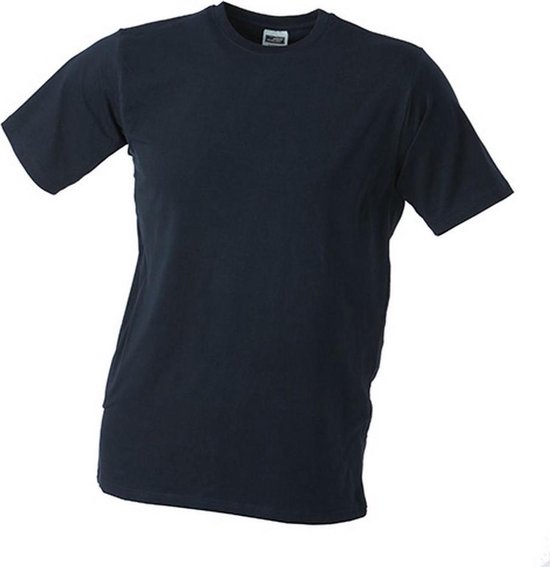 T-shirt élastique unisexe James and Nicholson (bleu Marine)