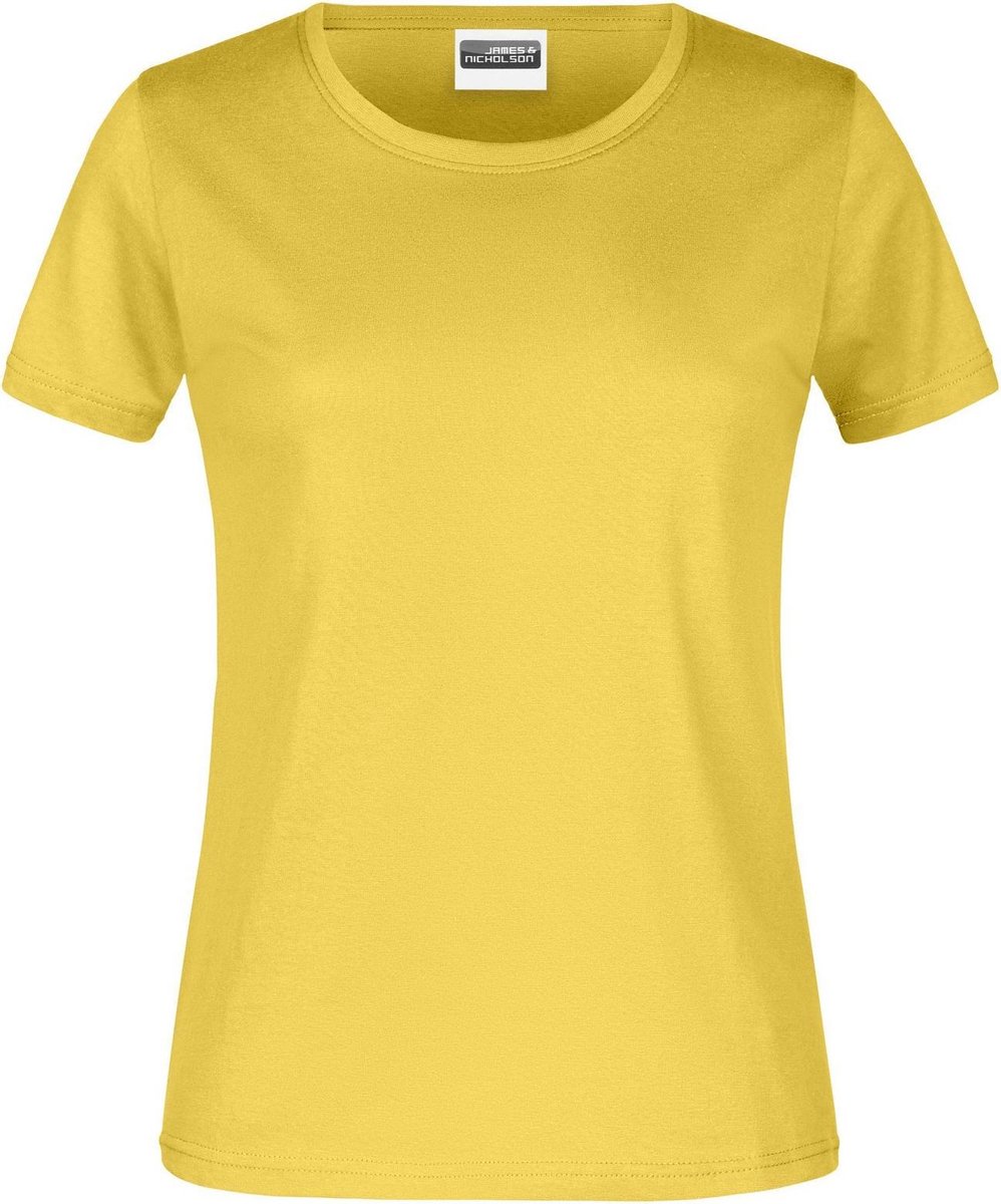 James And Nicholson Dames/dames Basic T-Shirt (Geel)