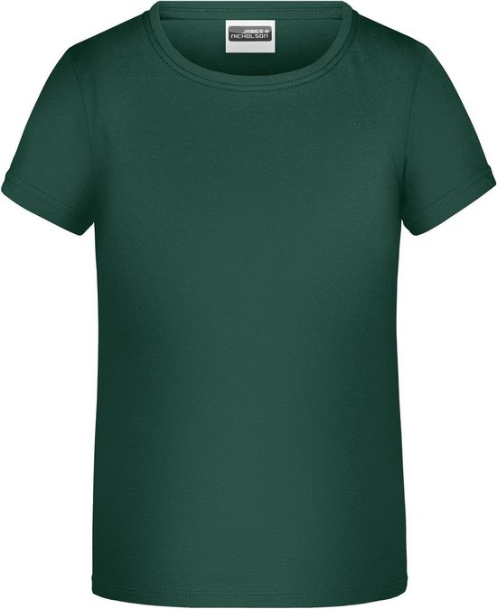 T-shirt Basic pour filles James And Nicholson (vert foncé)
