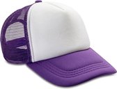 Resultaat Kern Halve Mesh Truckers Cap (Paars/Wit)