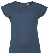 SOLS Dames/dames Melba T-shirt met platte mouwen (Denim)