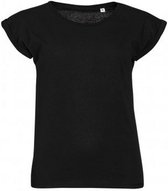 SOLS Dames/dames Melba T-shirt met platte mouwen (Diep zwart)