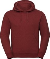 Russell Unisex Authentieke Melange Hooded Sweatshirt (Baksteen rood gemêleerd)