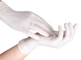 Robuste Nitril handschoenen XL maat 9-10- Gepoederd - Groen - 100 stuks - Geschikt voor Levensmiddelen