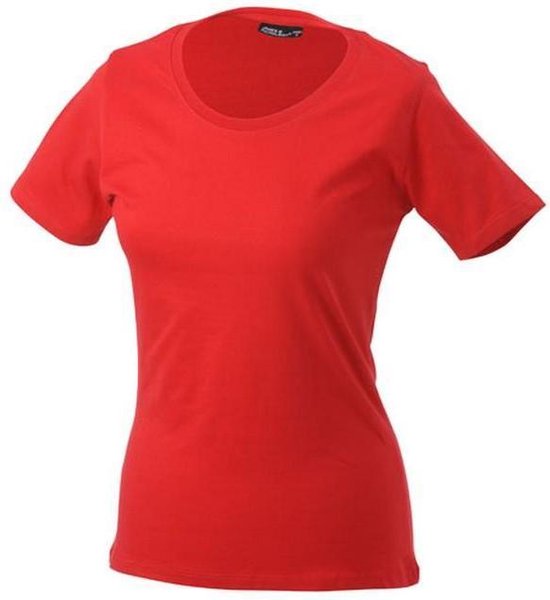 James and Nicholson Dames/dames Basic T-Shirt (Rood)