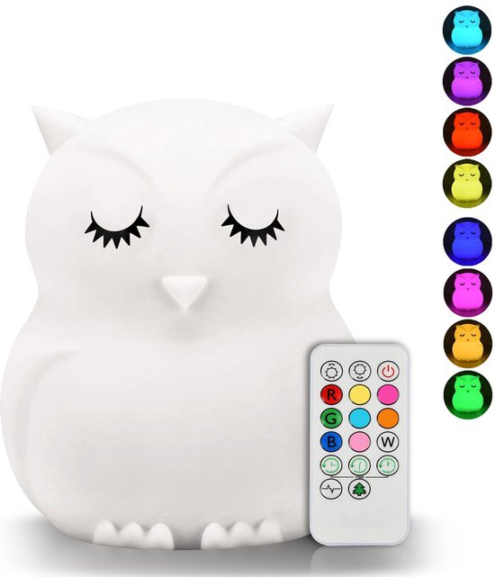 Leuke Nachtlampje Voor Kinderen, Kawaii Chacochick Siliconen Squishy Kinderkamer Nachtlampje Voor Babymeisjes Cadeau Draagbare Oplaadbare Ledlamp Met Touch Senso