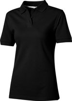 Slazenger Vrouwen/dames Polo met korte mouwen van tevoren (Massief zwart)