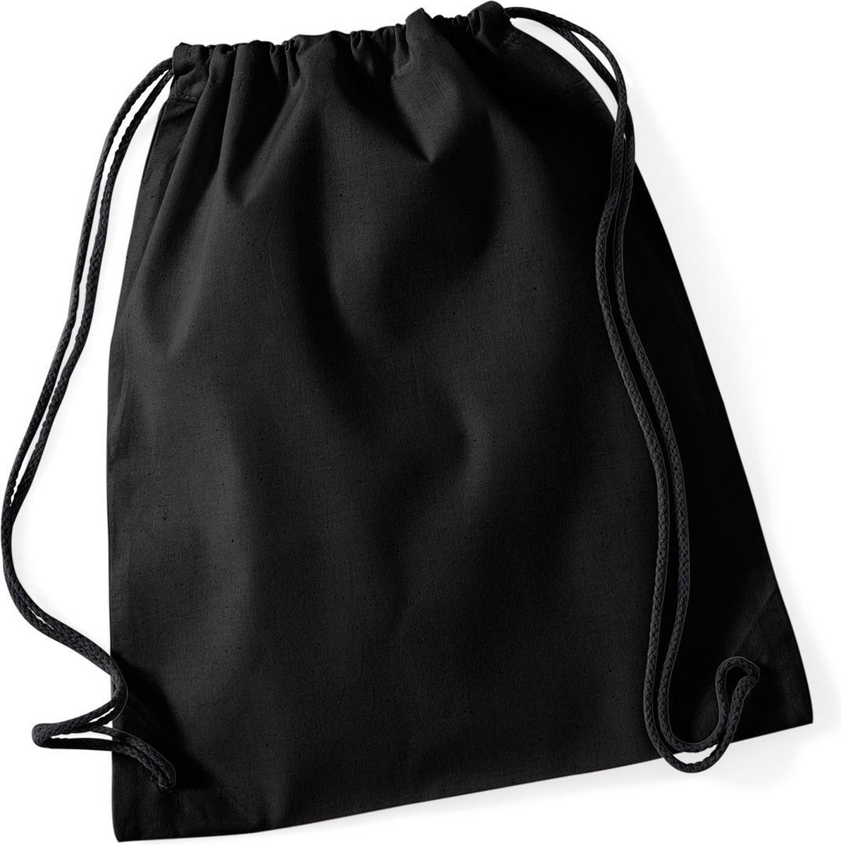 Westford Mill Katoenen Gymsac-zak - 12 Liter (Zwart/Zwart)