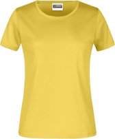 James And Nicholson Dames/dames Ronde Hals Basic T-Shirt (Geel)