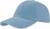 Atlantis Liberty Sandwich Heavy Brush Cotton 6 Panel Cap (Pack of 2) (Lichtblauw)