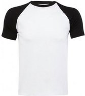 SOLS Heren Funky Contrast T-Shirt met korte mouwen (Wit/zwart)
