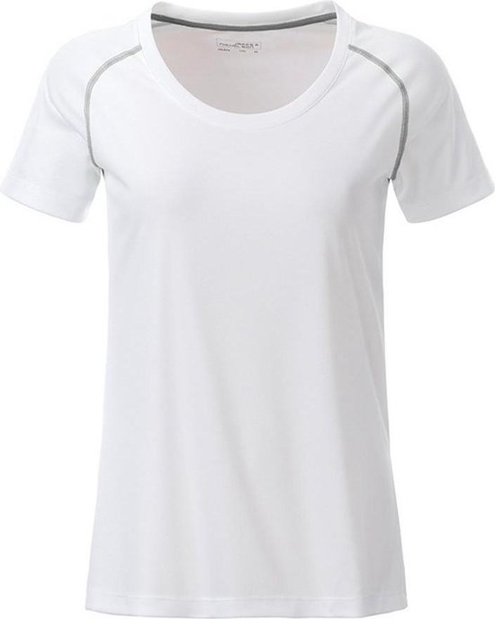 James and Nicholson Ladies / Ladies Sport T-Shirt (Wit/ argent)