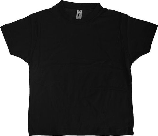 SOLS T-shirt unisexe à manches courtes en coton épais Imperial Kinder (Noir profond)