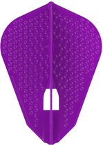 L-Style Champagne L9D Dimple Fantail Deep Purple - Dart Flights