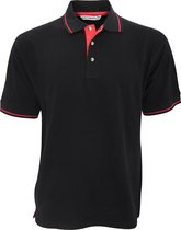 Kustom Kit Heren St. Mellion Heren Poloshirt met korte mouwen (Zwart/Rood)