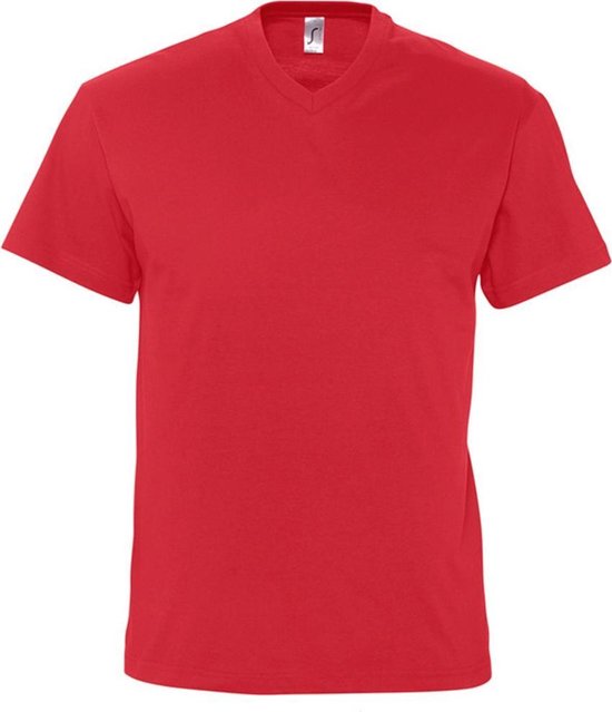 SOLS Herenoverwinning V Hals Korte Mouw T-Shirt (Rood)