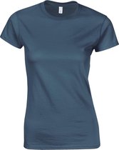Gildan Dames Zachte Stijl Korte Mouw T-Shirt (Indigoblauw)