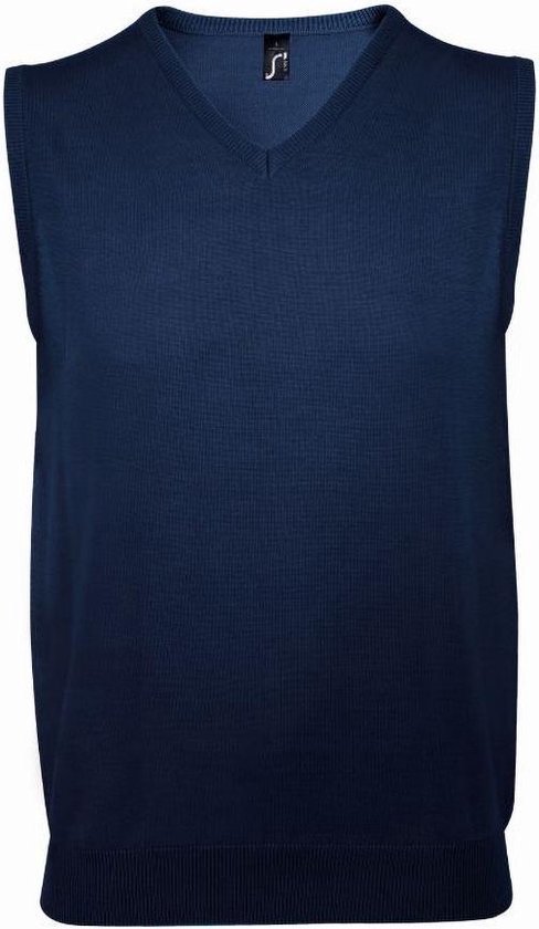 Kallspin Heren Katoenen Mouwloze Truien V-Hals Gebreide Gilets Sweater Vest Relaxed Fit Trui (Bruin, S