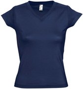 SOLS Dames/dames Maan V Hals T-Shirt met korte mouwen (Franse marine)