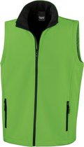 Result Heren Core Printable Softshell Bodywarmer (Levendig groen / zwart)