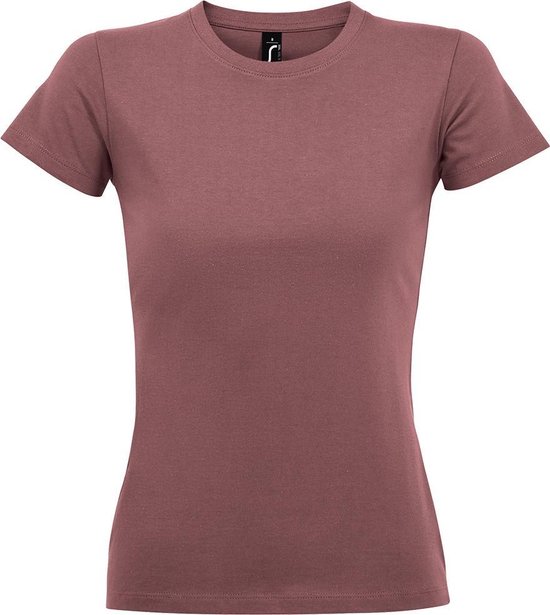 SOLS Dames/dames Imperial Heavy Short Sleeve T-Shirt (Oud Roze)
