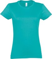 SOLS Dames/dames Imperial Heavy Short Sleeve T-Shirt (Blauw Atol)