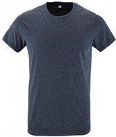SOLS Heren Regent Slim Fit T-Shirt met korte mouwen (Heide Denim)