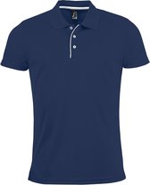 SOLS Heren Performer korte mouw Pique Polo Shirt (Franse marine)