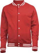 Awdis Volwassenen Unisex College Varsity Jacket (Vuurrood)