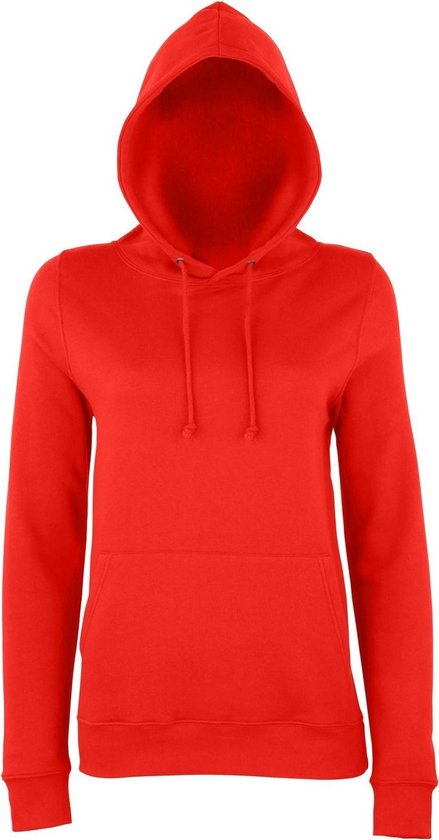 Awdis Gewoon Hoods Vrouwen/dames Girlie College Pullover Hoodie (Vuurrood)