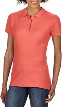 Gildan Softstyle Dames/Dames Korte Mouwen Dubbel Pique-Pique Poloshirt (Heldere zalm)