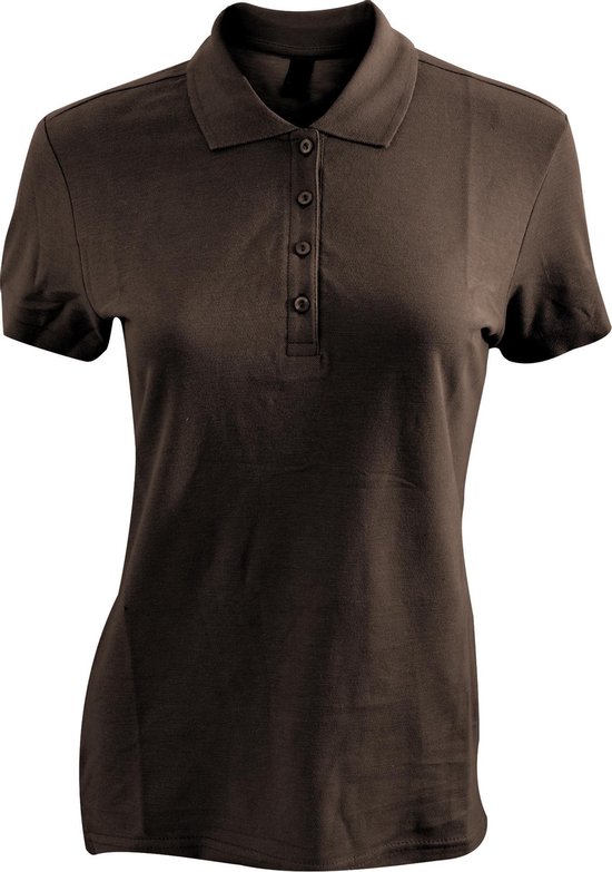 SOLS Dames/dames Passion Pique Poloshirt met korte mouwen (Chocolade) XL