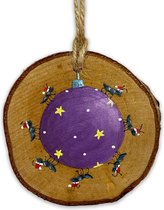 Beschilderde boomschijf hanger | Kerstornament | Kerstbal met Mieren |Illu-Straver