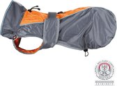 Regenjas voor honden – Kleur: grijs/oranje – Buikomvang: 48-84 cm Ruglengte: 45 cm