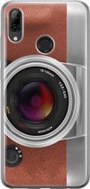 Huawei P Smart 2019 hoesje - Vintage camera - Soft Case Telefoonhoesje - Print / Illustratie - Bruin