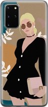 Samsung Galaxy S20 Plus hoesje siliconen - Abstract girl - Soft Case Telefoonhoesje - Print / Illustratie - Multi