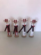 rendier beeldjes - set van 4 stuks