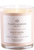 Plantes & Parfums Natuurlijke Sandalwood Soja Wax Geurkaars (tevens handcrème) - Houtachtige & Kruidige Geur - 180g - 40u