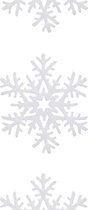 Sneeuwversiering hangdecoratie slingers met sneeuwvlokken 180 x 20 cm - Sneeuwdecoratie