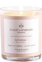 Plantes & Parfums Natuurlijke Patchouli Soja Wax Geurkaars  (tevens handcrème) - Houtachtige & Kruidige Geur - 180g - 40u