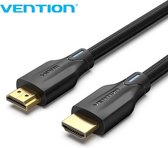 Vention Premium HDMI 2.1 Kabel  (8K 60hz / 4K120hz / UHD HDR + / 48gbps / Ultra High Speed / PS5 Kabel / XBOX Series X kabel) 1,5 M - Katoen gevlochten - Zwart/blauw