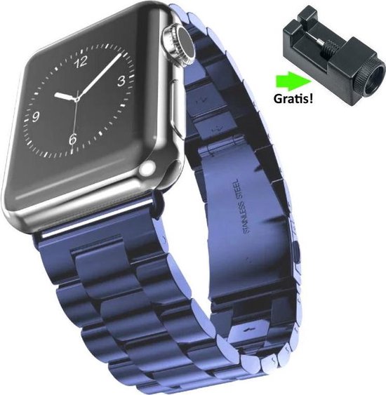 Bracelet de montre en acier Blauw pour Apple Watch 1/2/3/4/5 et Nike +,  série "Men... | bol.com