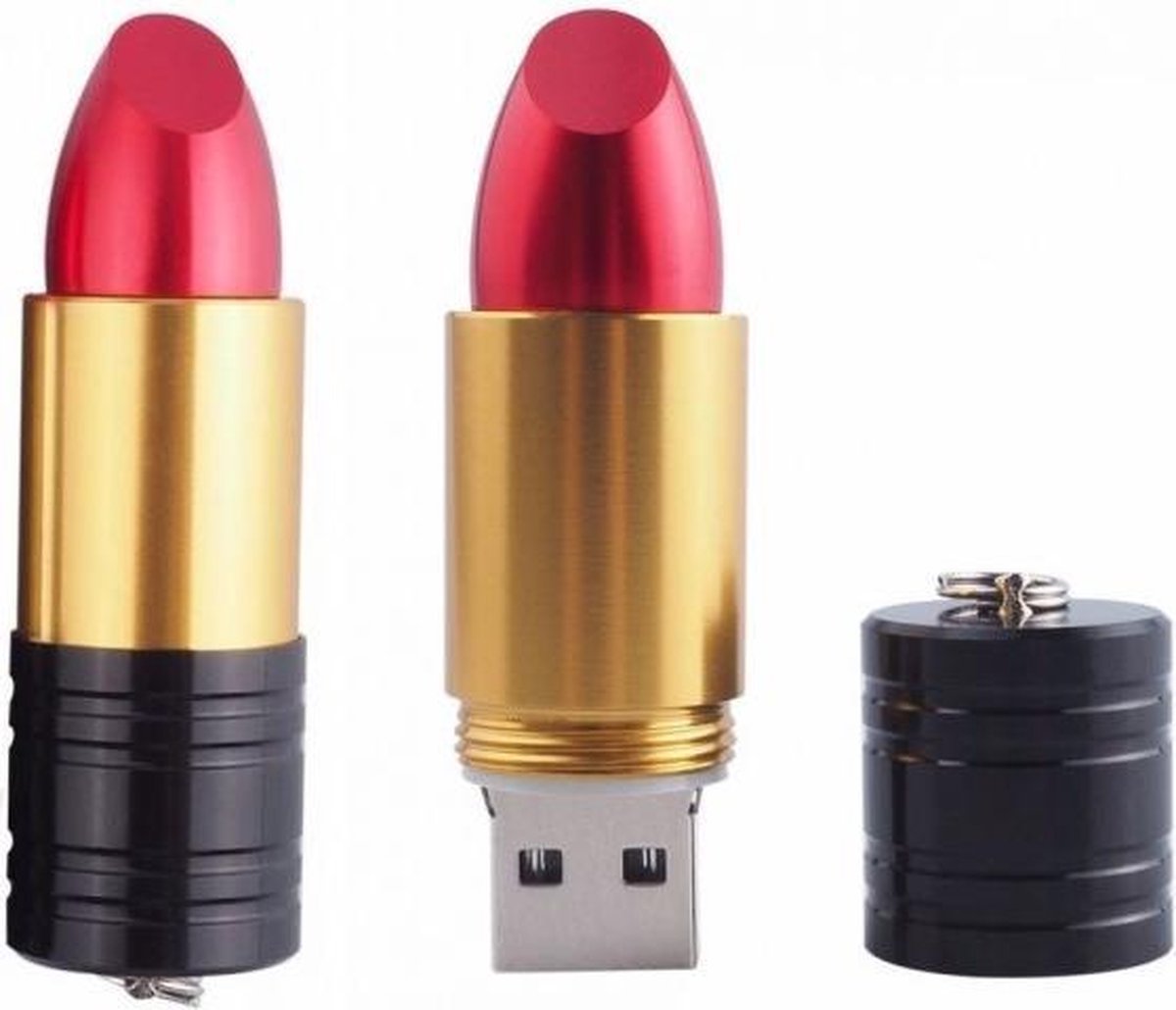 Lipstick lippenstift usb stick 8GB - metaal