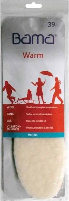 Foto: Bama wool zuivere wollen inlegzool maat 45 voor strenge kou