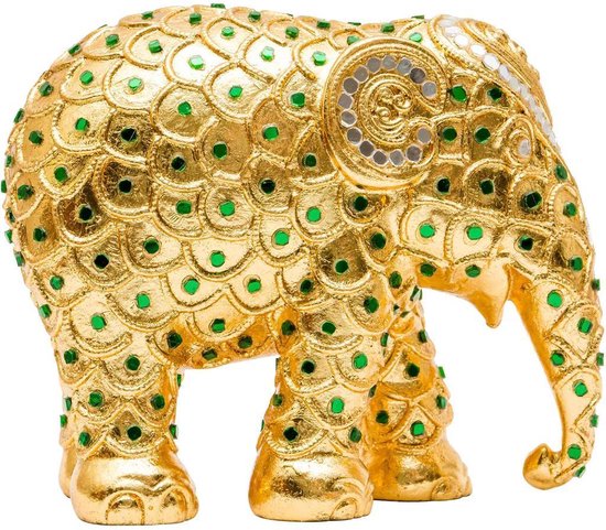 Ayutthaya Gold 10 cm Elephant parade Handgemaakt Olifantenstandbeeld - 10 cm
