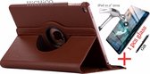 Apple iPad 10.2 inch HiCHiCO Tablet Hoes 360 Draaibare Bruin met stylus pen
