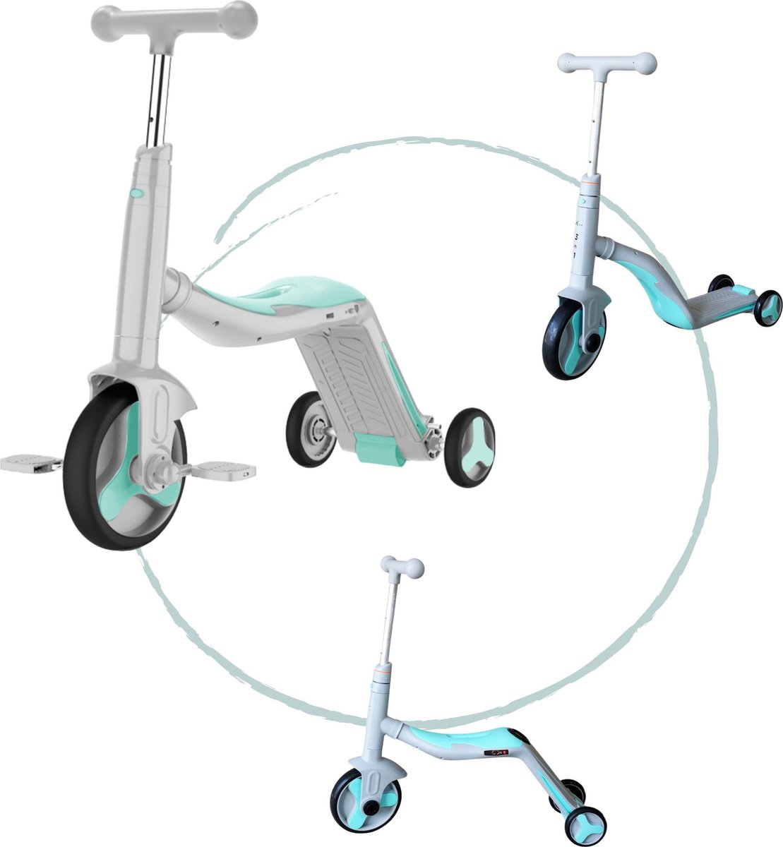 Fyn Spelen Loopfiets - Loopfietsje Blauw - 3 in 1 - Step Fiets Loopfiets -  Kinderstep | bol.com