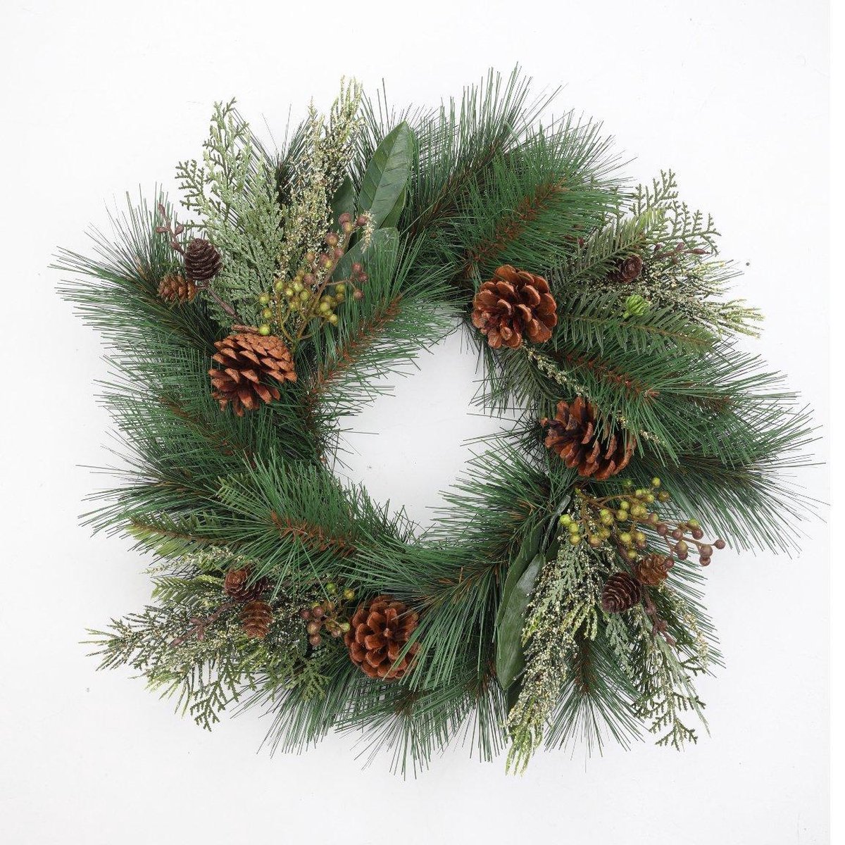Viv! Home Luxuries Kerstkrans met Dennenappels - groen - Ø30cm