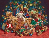 Diamond Painting Pakket - Serie Kerstmis - Teddyberen - 40x30 cm - Complete Set - Volledige Bedekking - Ronde Steentjes